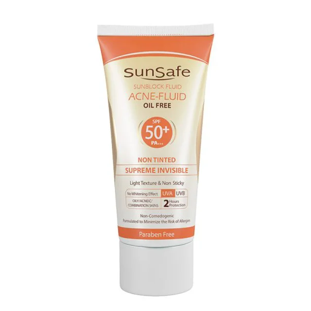 ضد آفتاب فلوئیدی فاقد چربی +SPF50 سان سیف